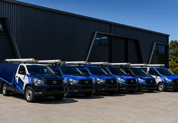 Fleet of North Sydney Blocked Drains plumbing vans
